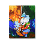 Mystical Melodies: 'Divine Sitar Serenade' Metallic Print Wall Art - Embrace the Harmonious Presence of Lord Ganesha