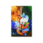 Mystical Melodies: 'Divine Sitar Serenade' Metallic Print Wall Art - Embrace the Harmonious Presence of Lord Ganesha